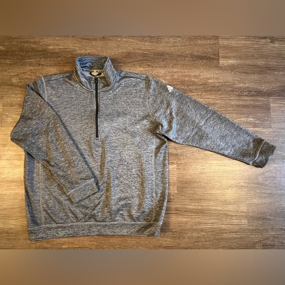 Adidas Team Issue 1/4 Zip Men XLarge Black Pullover Fleece Climawarm Sweater E18 - Picture 1 of 7